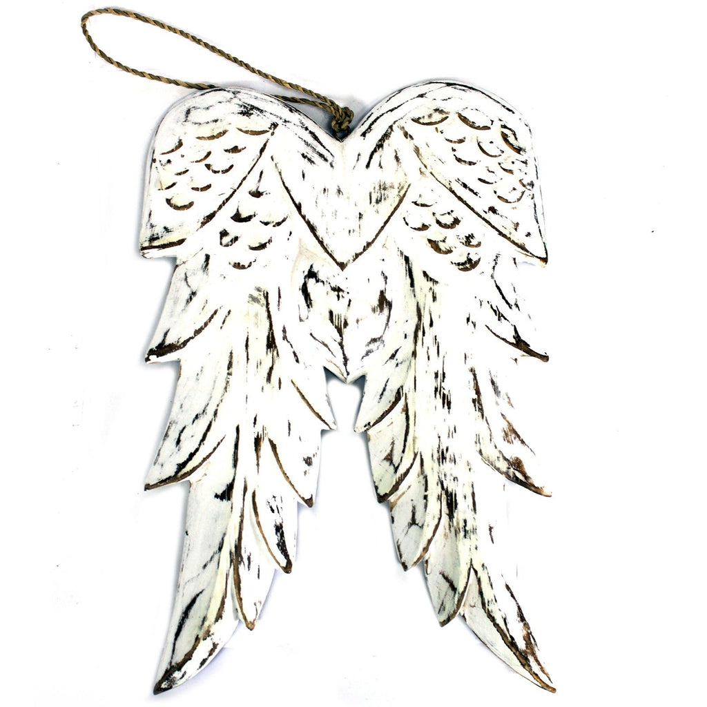 Double Angel Wing Distressed Hand Crafted