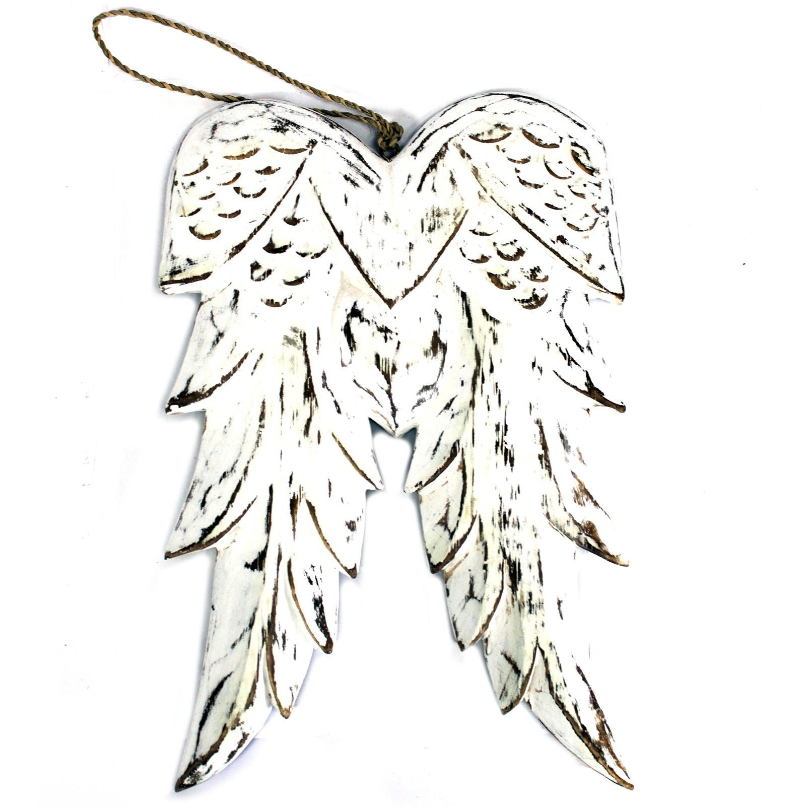 Double Angel Wing Distressed Hand Crafted
