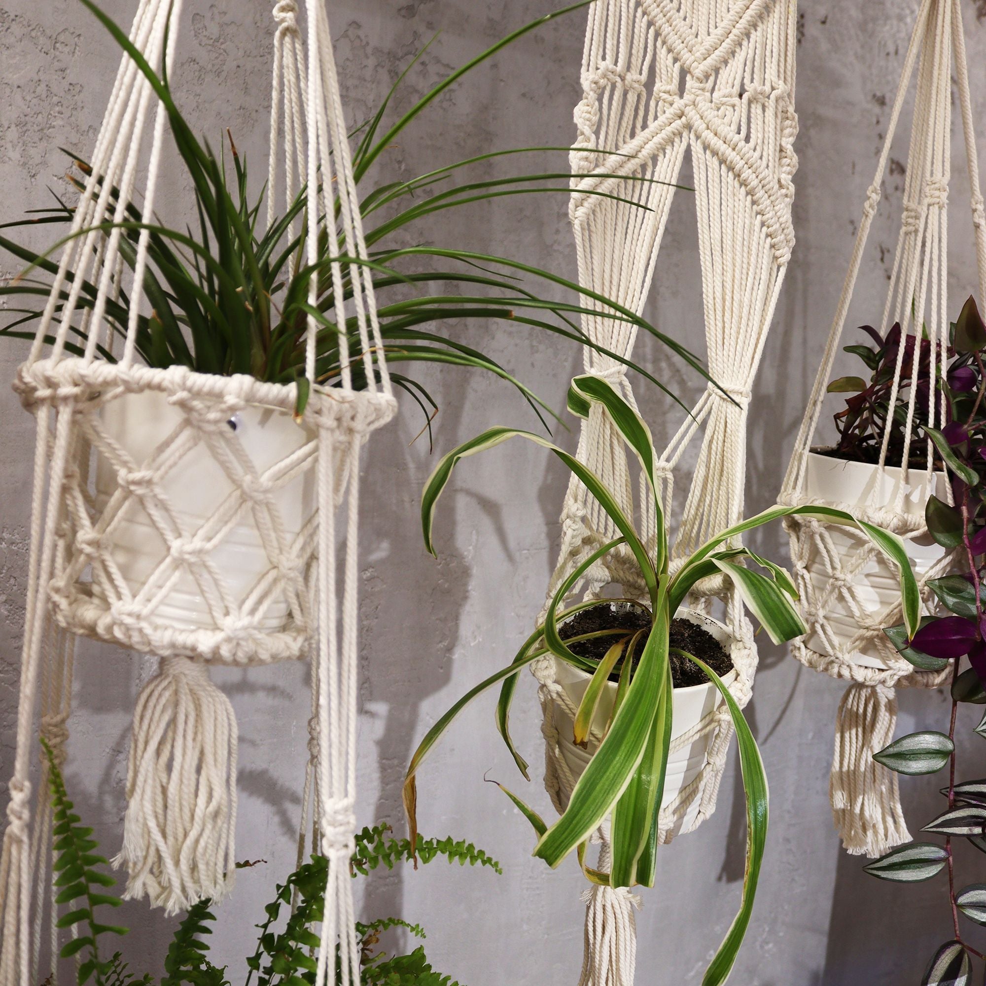Double Pot Holder Macrame Handmade