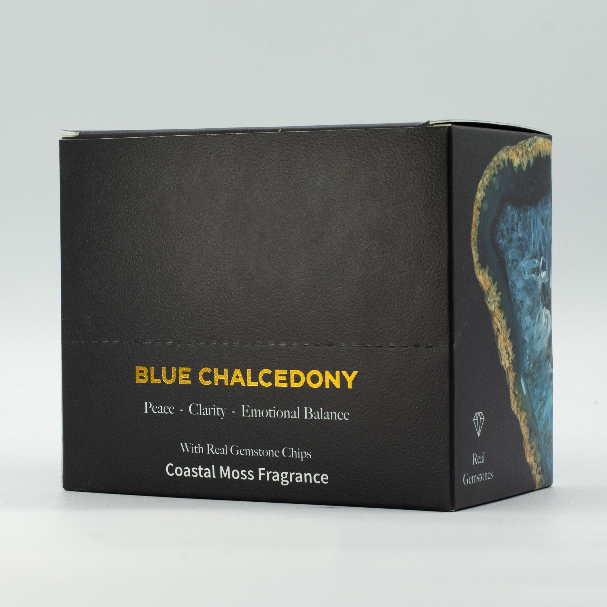 Aquamarine Wave Crystal Wax Melts Bar With Real Blue Chalcedony Gemstone Chips