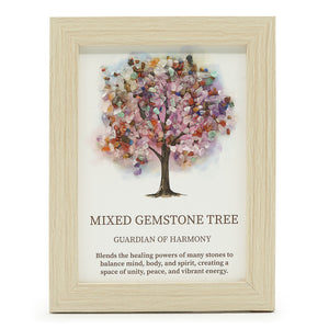 Crystal Multi Gemstone Decorative Picture Tree of Life Handmade