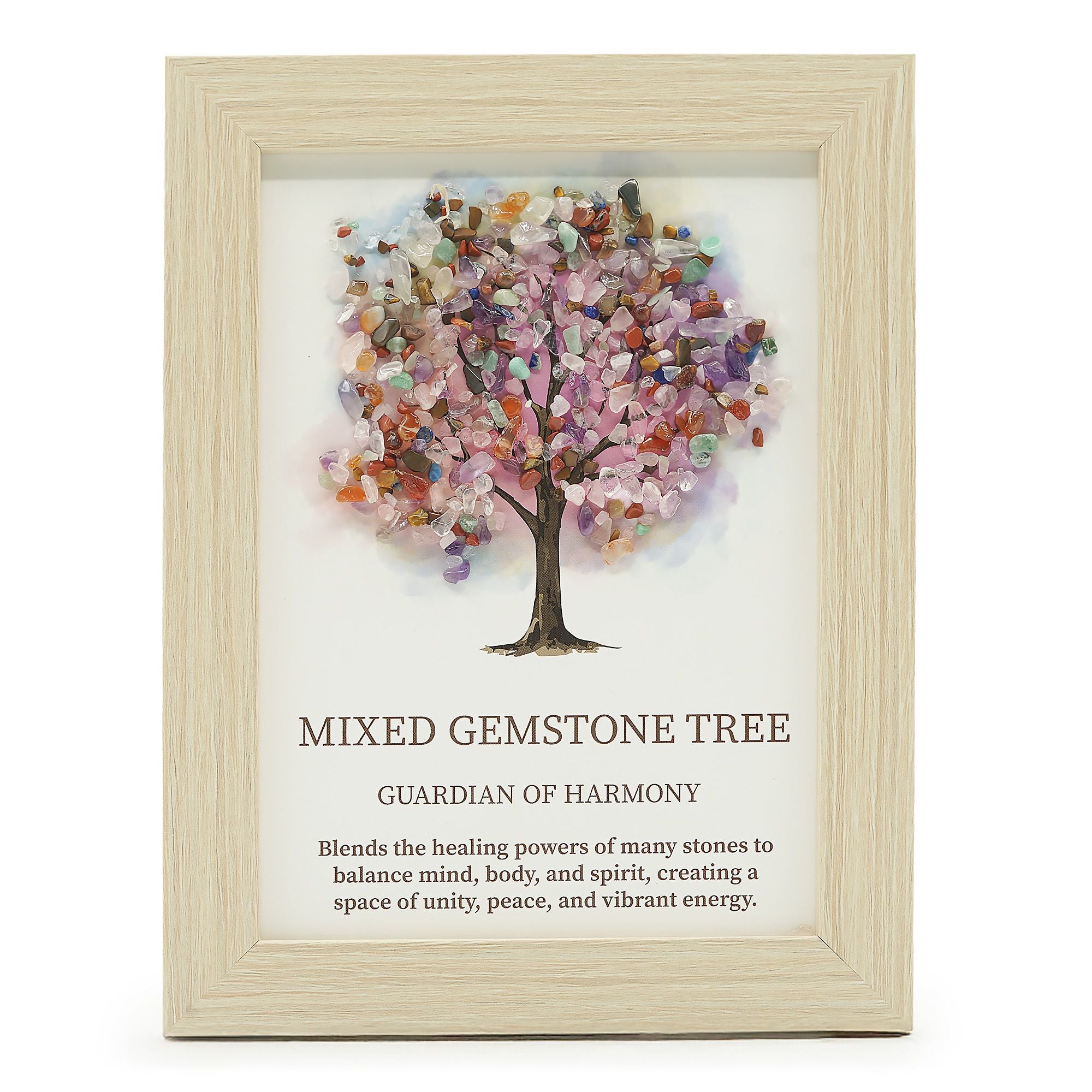 Crystal Multi Gemstone Decorative Picture Tree of Life Handmade