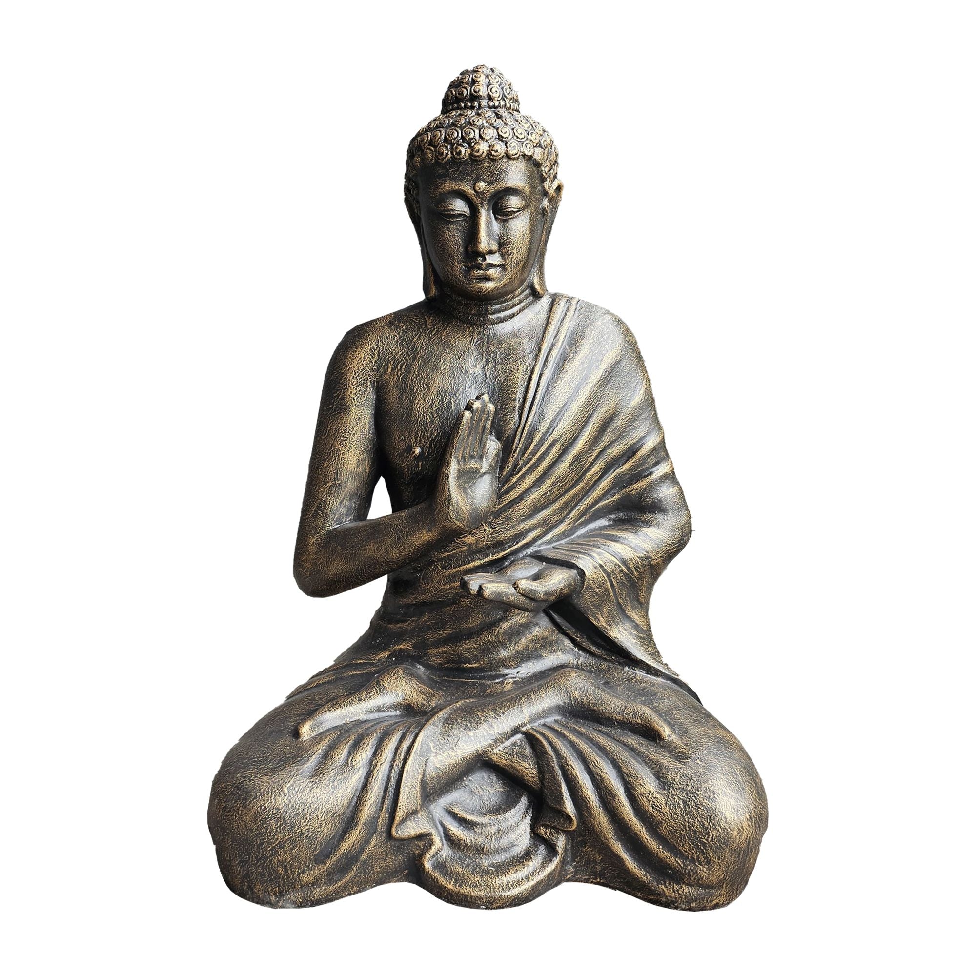 Large Antique Gold Buddha Meditation Statue
