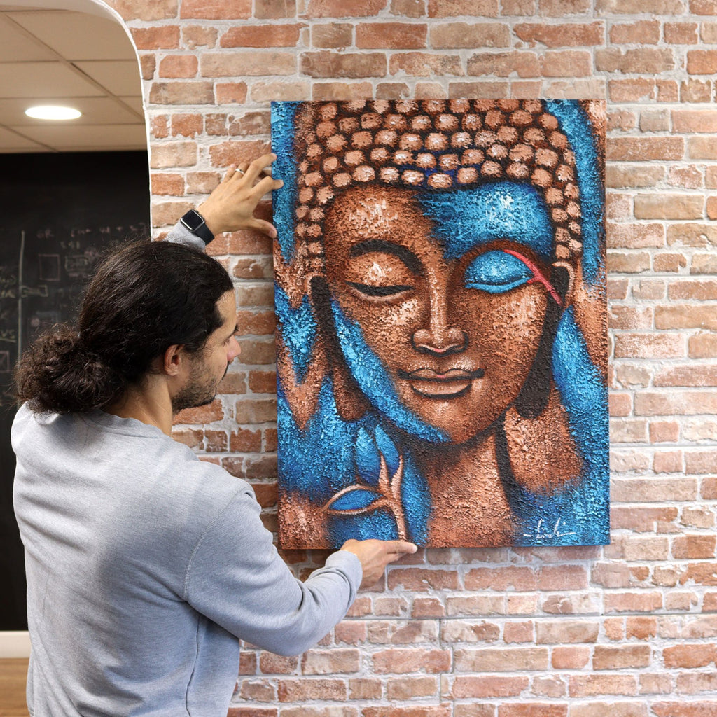 Blue & Gold Buddha Painting