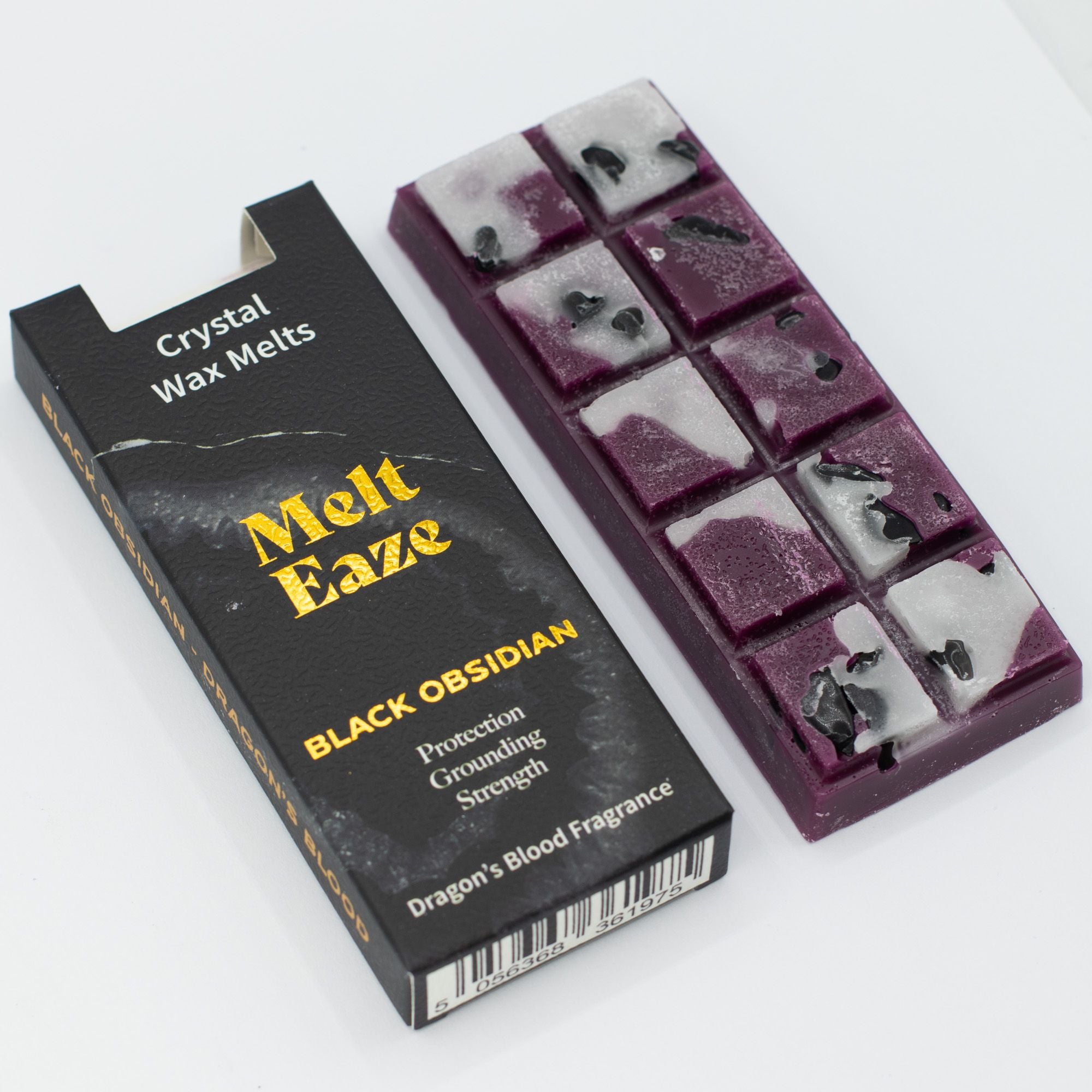 Dragons Blood Crystal Wax Melts Bar With Black Obsidian Gemstone Chips