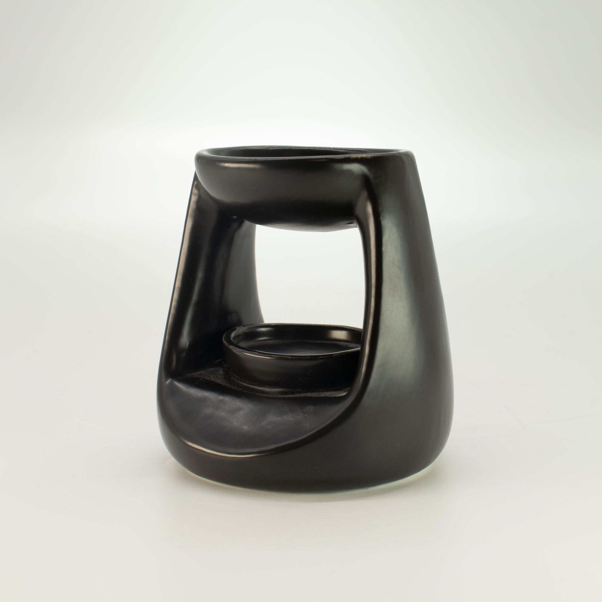 Small Ceramic Zen Oil Burner Classic Matt Black