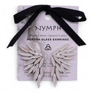 Vintage Earrings Glass - Angel Wings