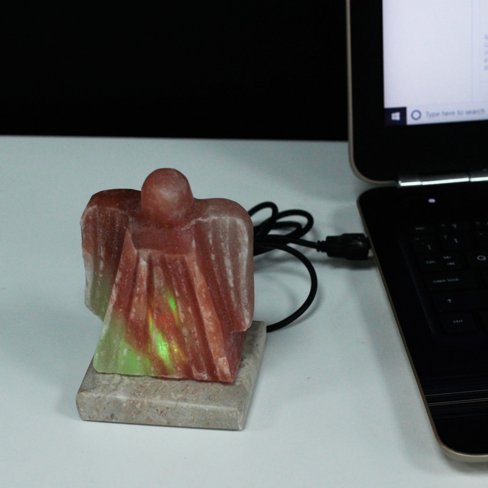 Himalayan Salt lamp USB Angel Shaped (Multi)