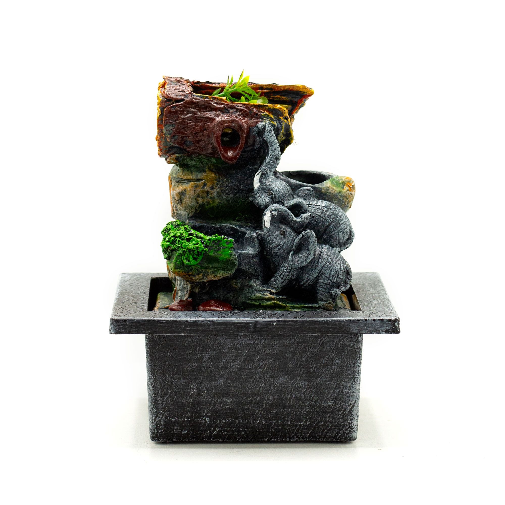 Tabletop Water Feature Elephant in Love