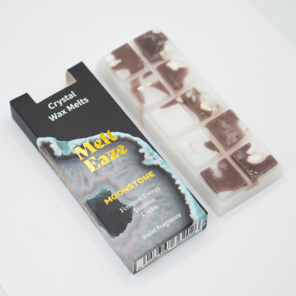 Violet Crystal Wax Melts Bar With Moonstone Glow Gemstone Chips