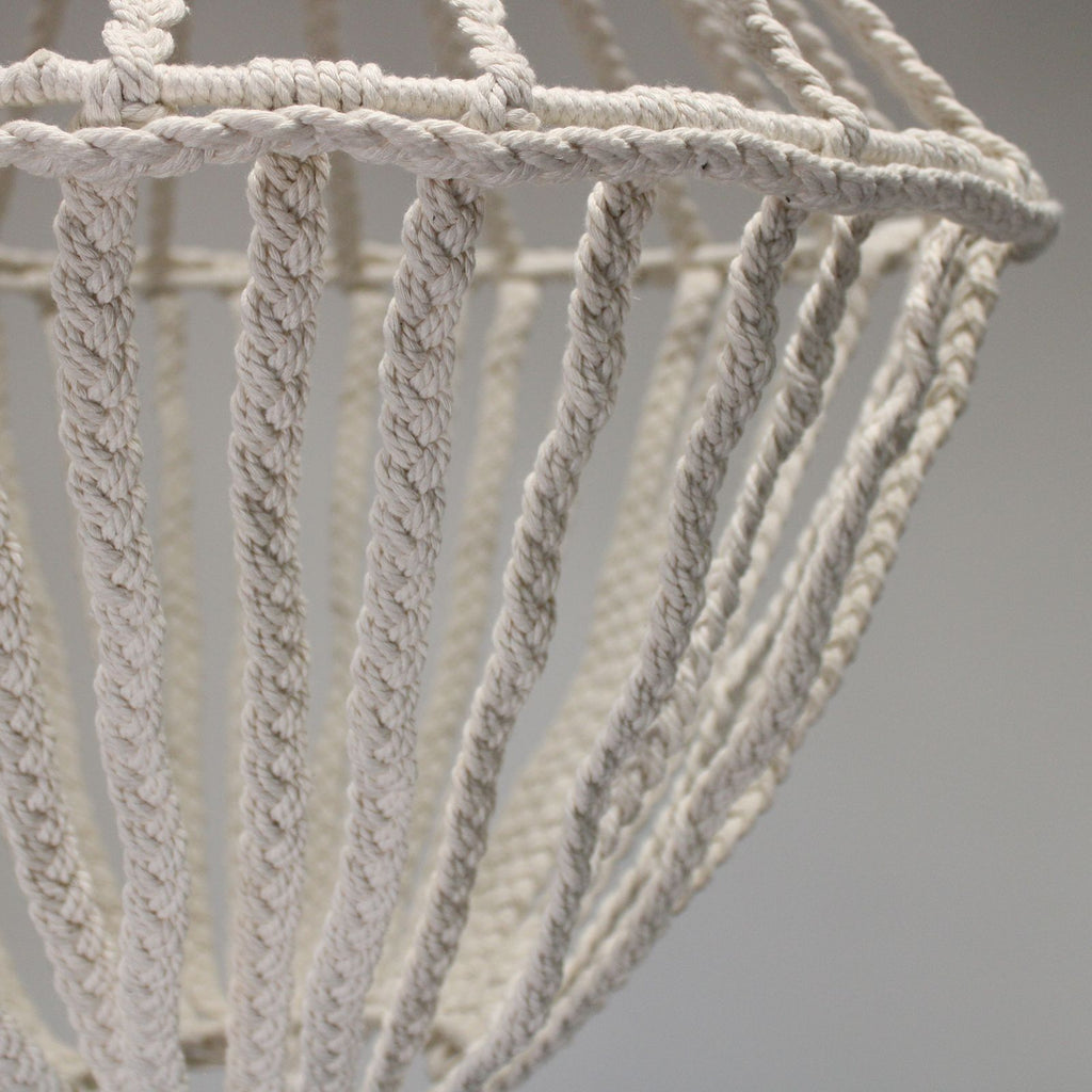Macrame Large Drop Chandelier - Natural