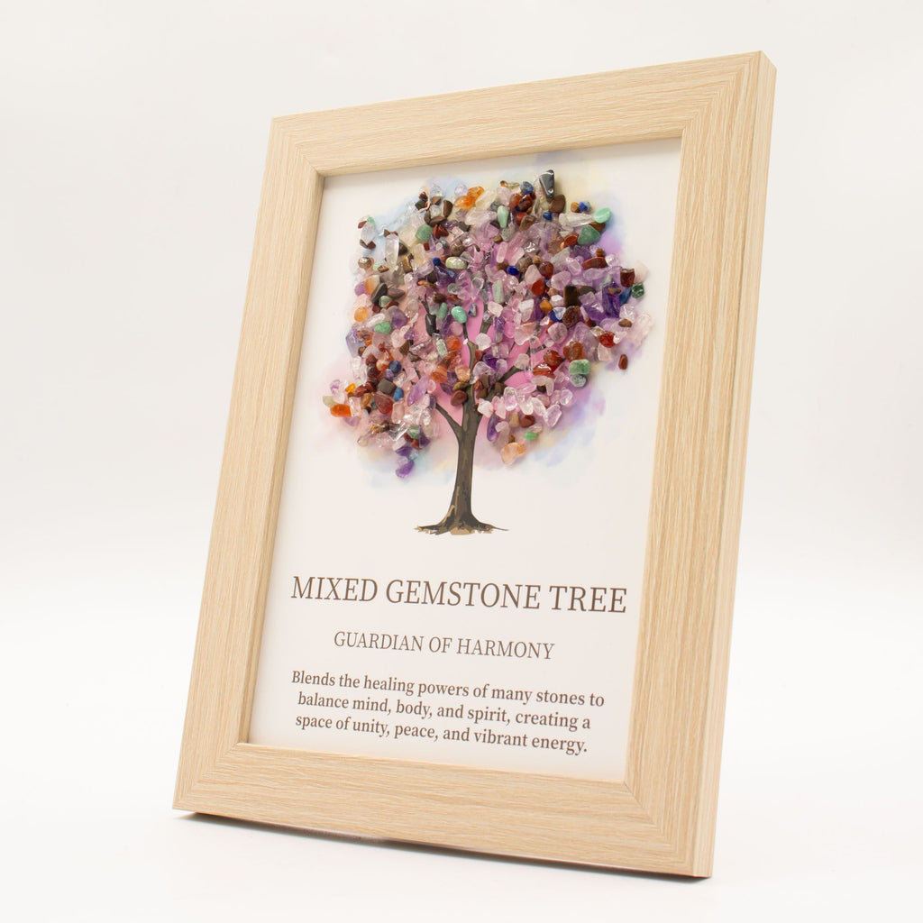 Crystal Multi Gemstone Decorative Picture Tree of Life Handmade