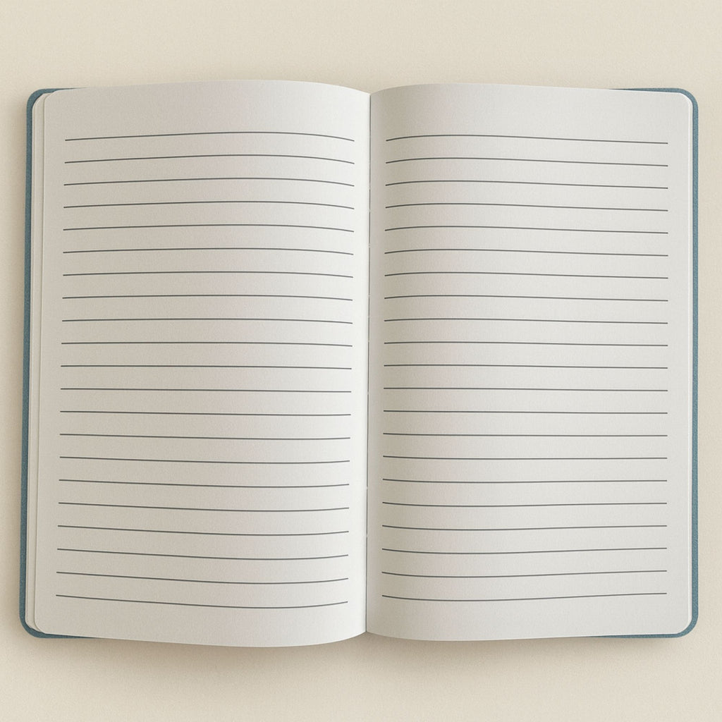 Light Blue Velvet Notebook - Embrace The Journey