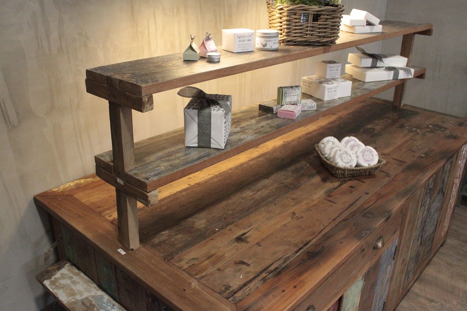 Rustic Charm A&C Large Centre Display Table 207x97x80cm