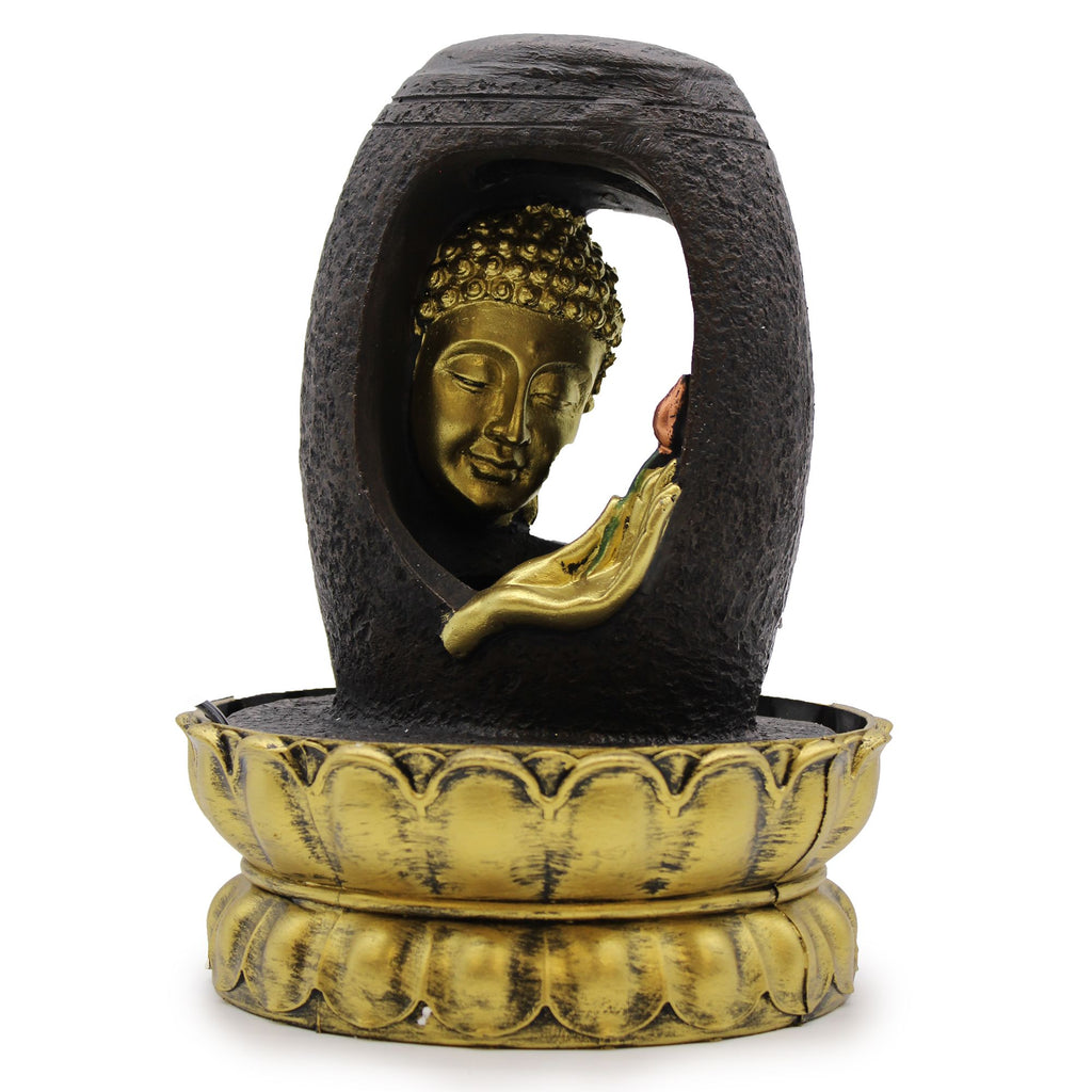 Tabletop Water Feature Golden Buddha & Vitarka Mudra