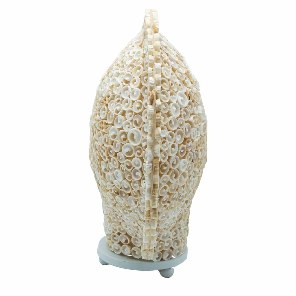 Boho Sea Shell Lamp - Cut Art Shell Large Round - 30cm