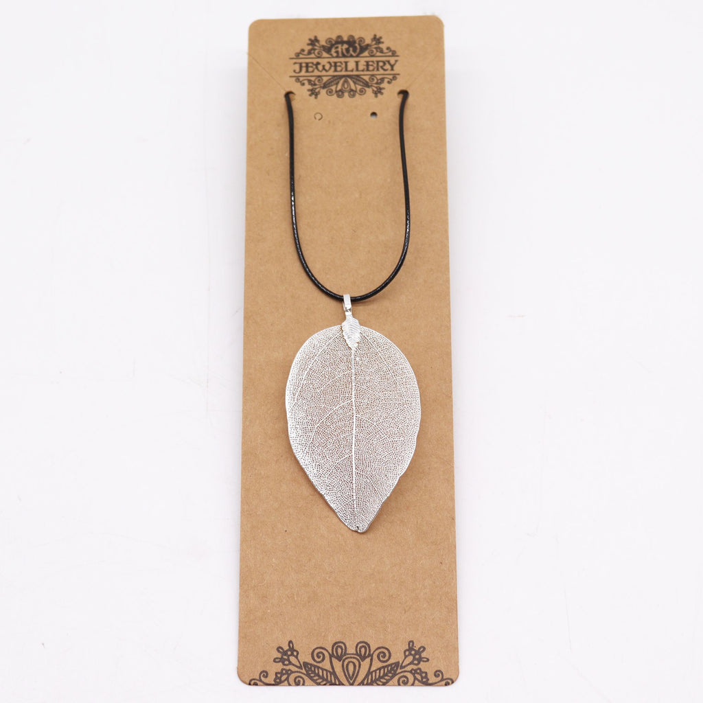 Necklace - Bravery Leaf - Silver