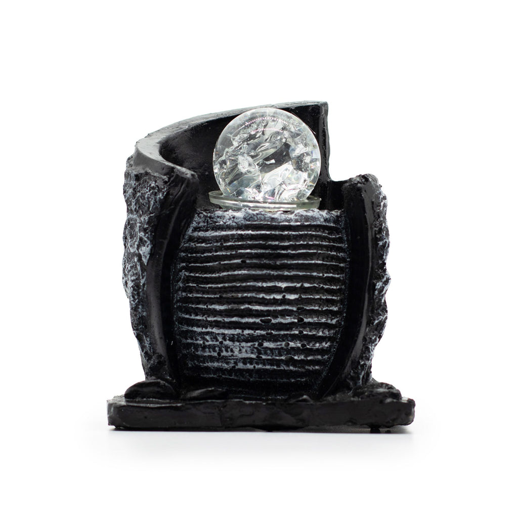 Tabletop Water Feature -15x13x20cm - Water Pot & Crystal Ball