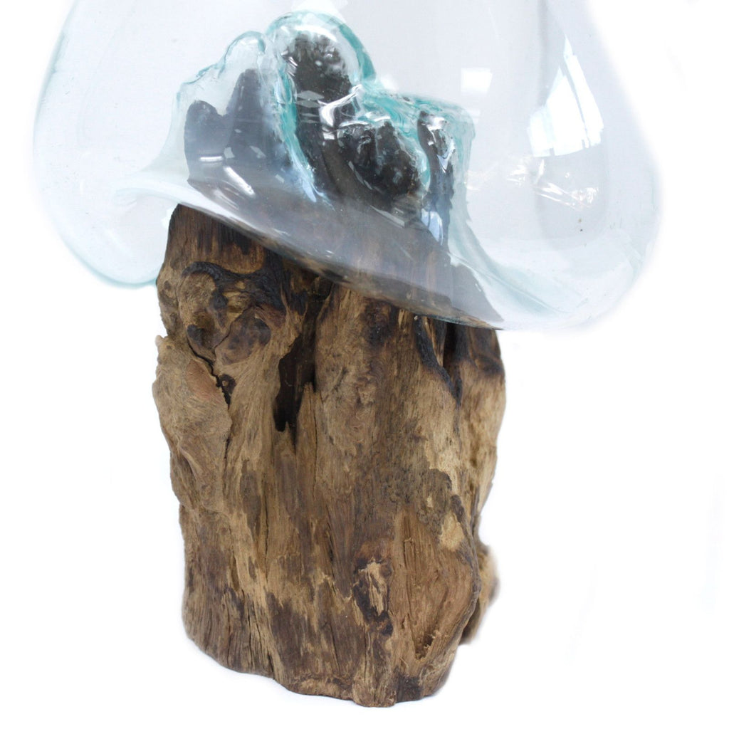 Molten Glass on Wood - Large Bowl - Ornament