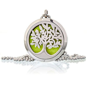 Locket Necklace Stainless Steel Aromatherapy Diffuser Tree of Life