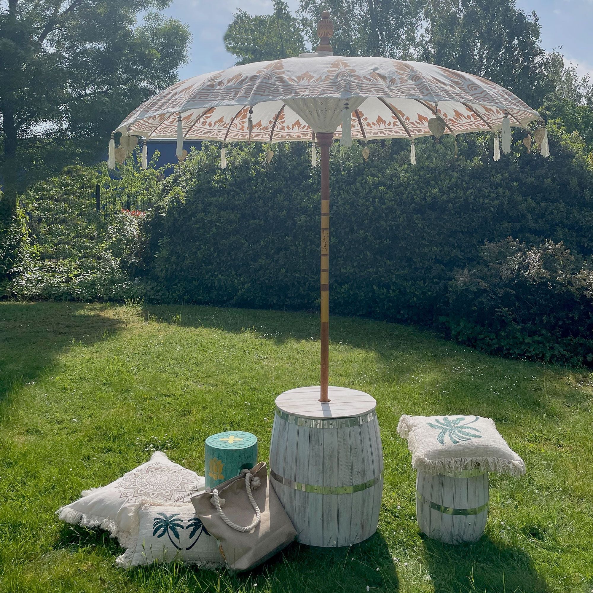 Patio Parasol Natural Decor