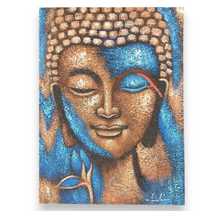 Bronze & Blue Buddha Painting