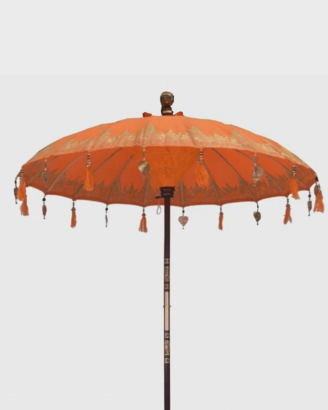 Orange Parasol Handmade Decorative Bali Design